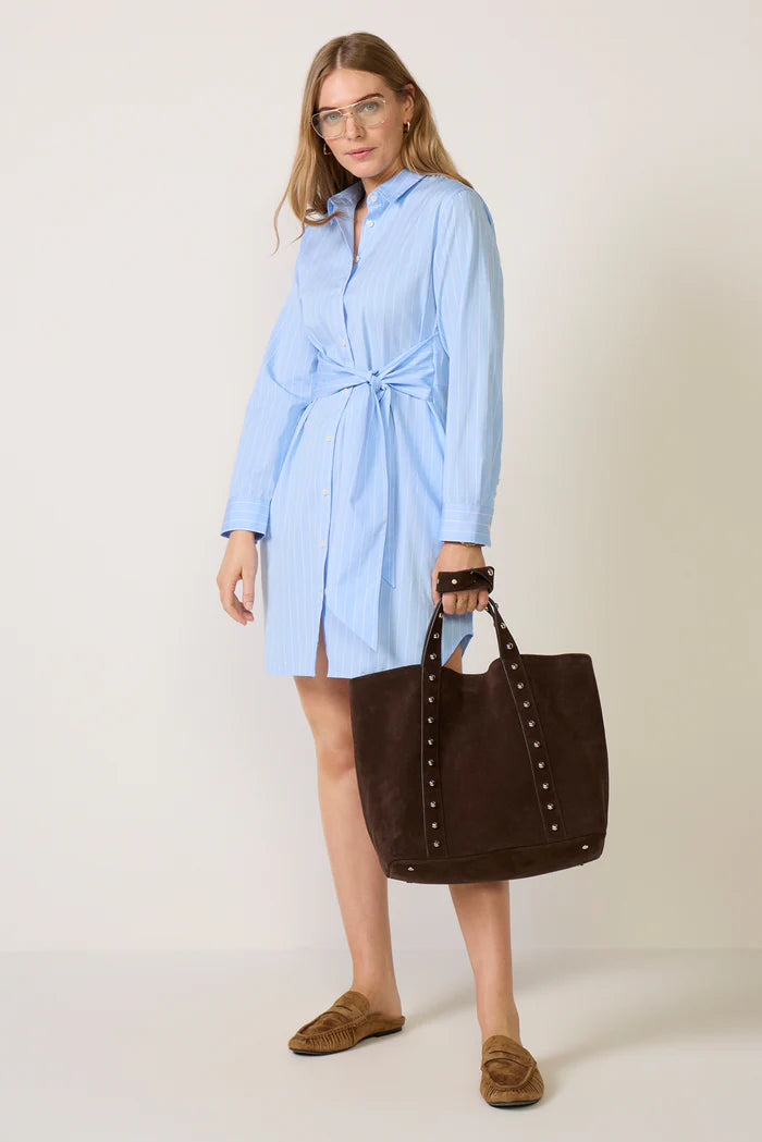 Nautical Relaxed Fit Tie Shirt Dress-Spanx