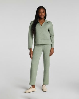 Airessentials Long Sleeve Polo Top - Sage Brush
