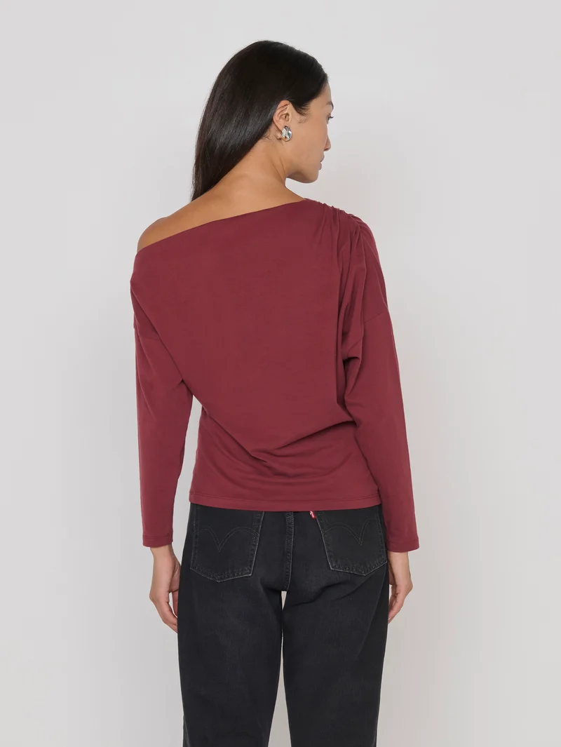 Pietra Off Shoulder Top - Truffle