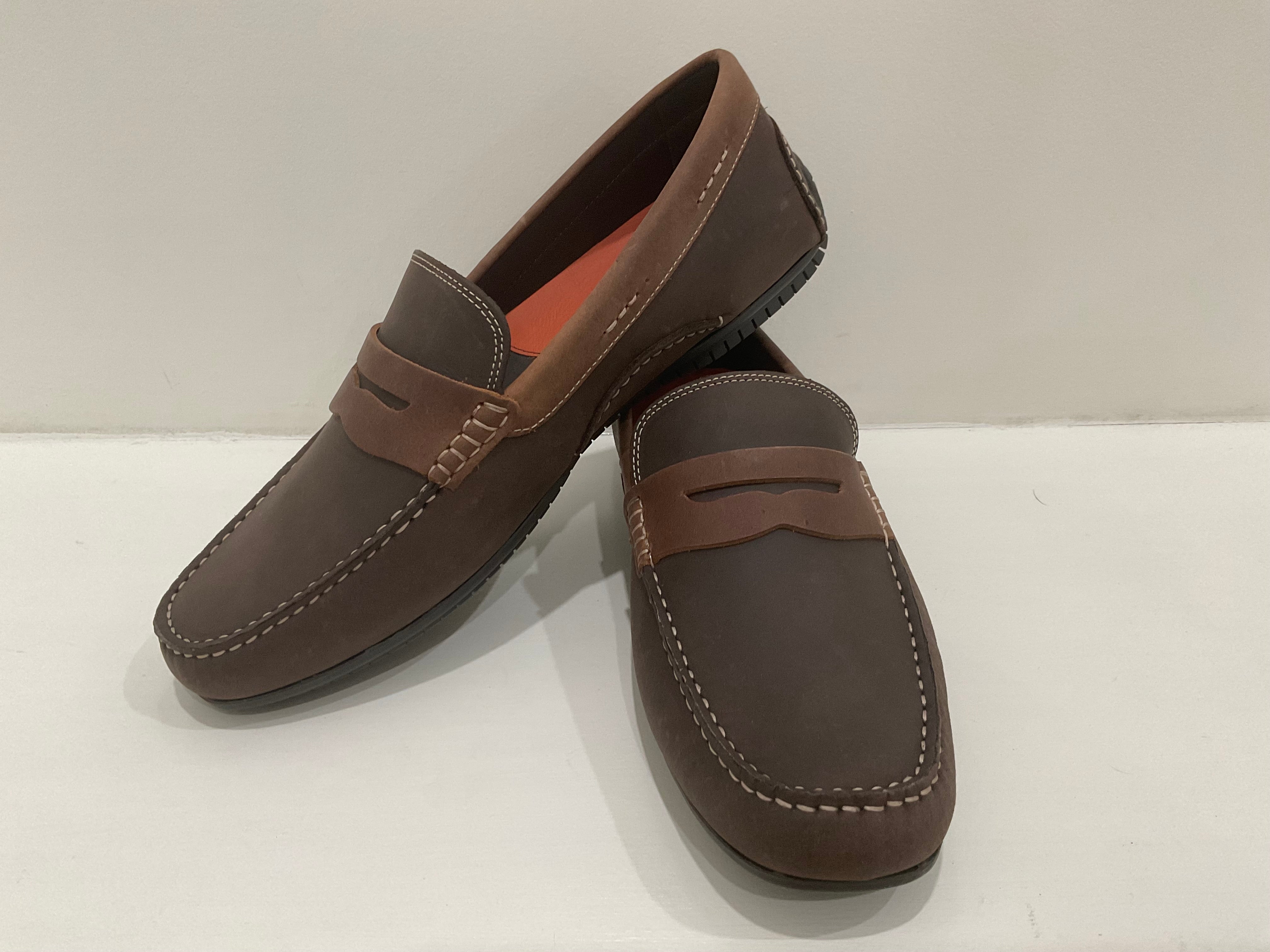 Bermuda Waxed Nubuck Penny Loafer - Bark