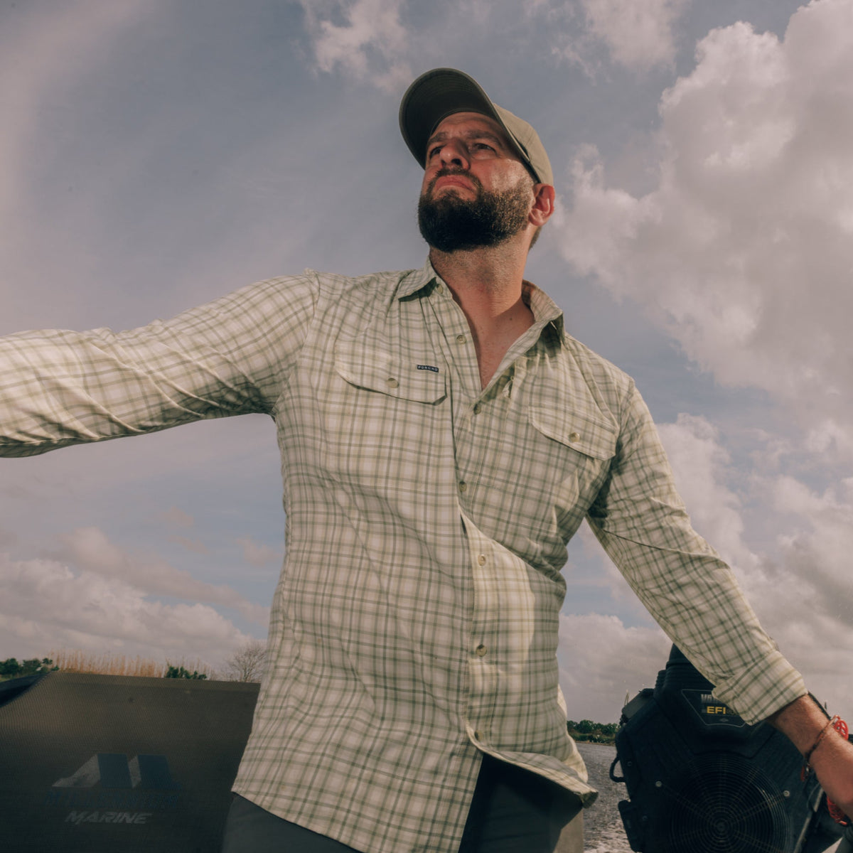 Swamp Boat -Green Plaid