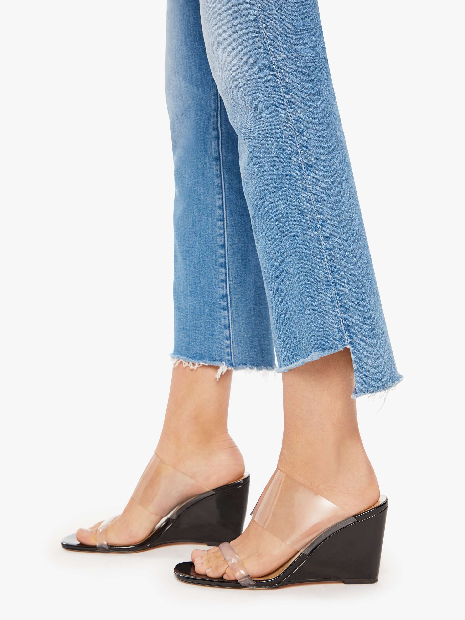 Mother- The Insider Crop Step Fray-Out of the Blue