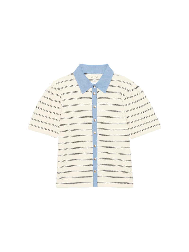 Zoe Snap Top - Tuscany Stripe
