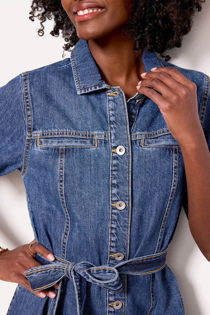 Alma Denim Midi Dress
