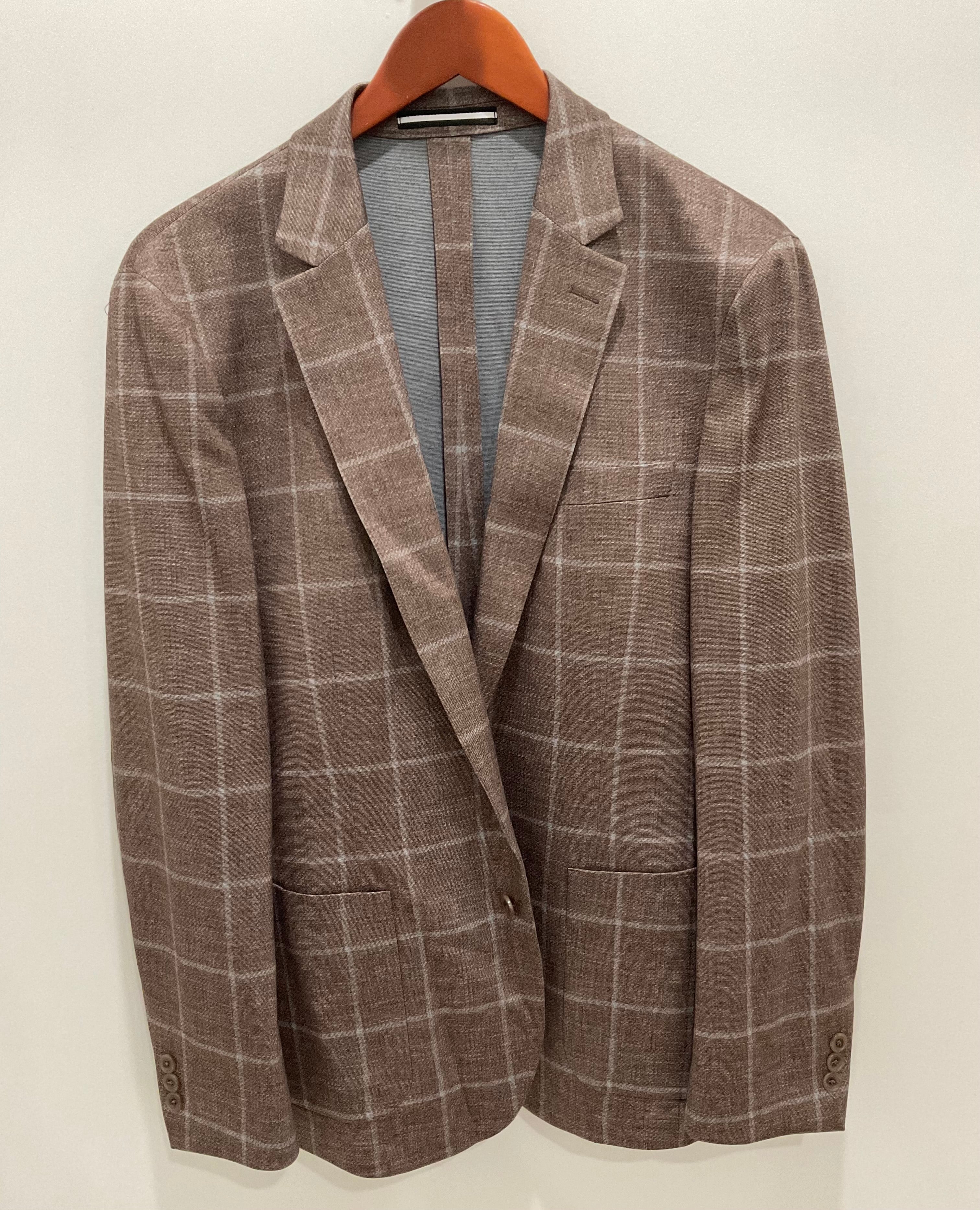 Taupe Windowpane Sport Coat