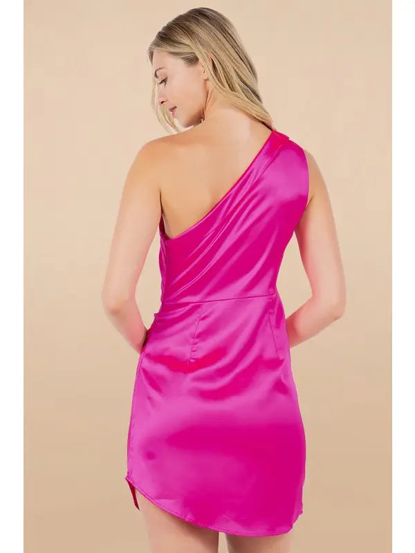 Barbie Pink One Shoulder Dress