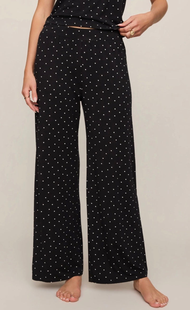 Z Supply Luxe Dot Pant - Black