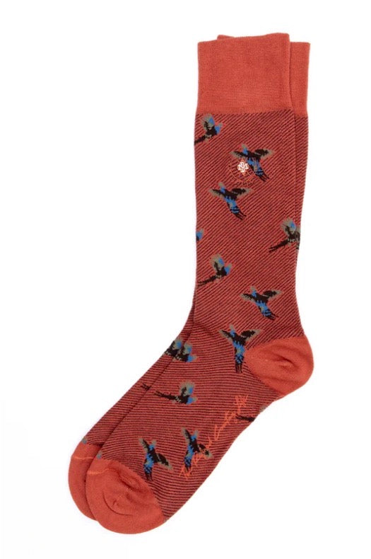 Peruvian Pima Cotton Sock - Pheasant Pumpkin