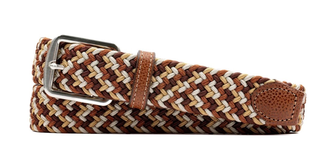 Newport Woven Italian Rayon Belt - Foilage