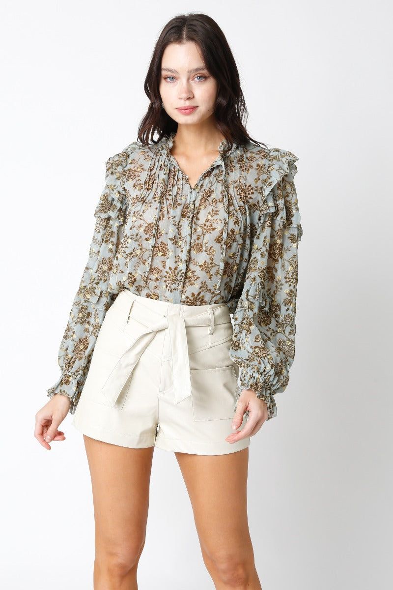 Ecru Vegan Front Pocket Short