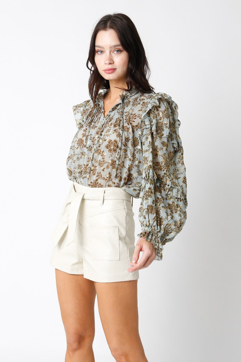 Ecru Vegan Front Pocket Short