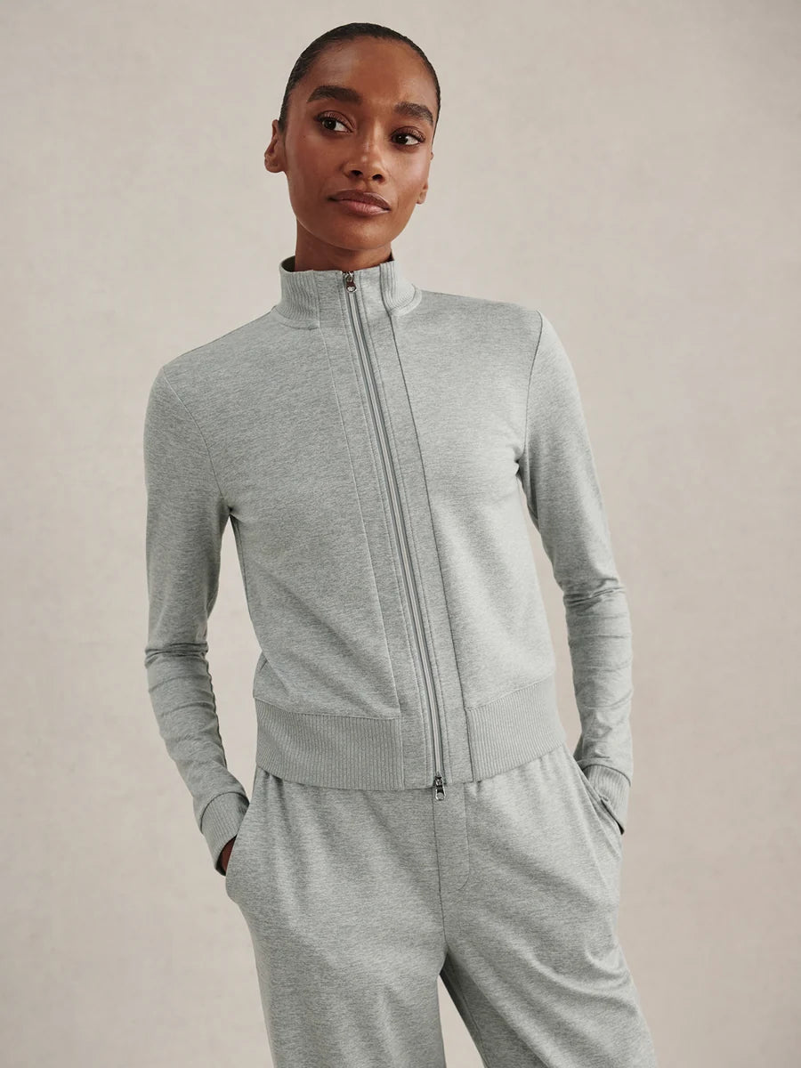 Varley Rufus Cropped Zip-Blue Green Marl