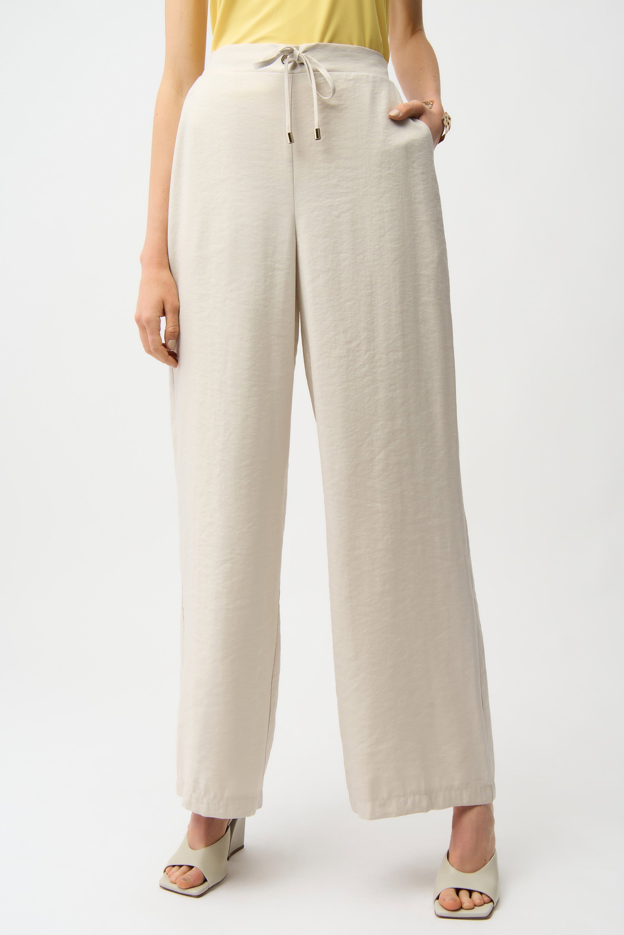 Recycled Texture Drawstring Pant-Joseph Ribkoff