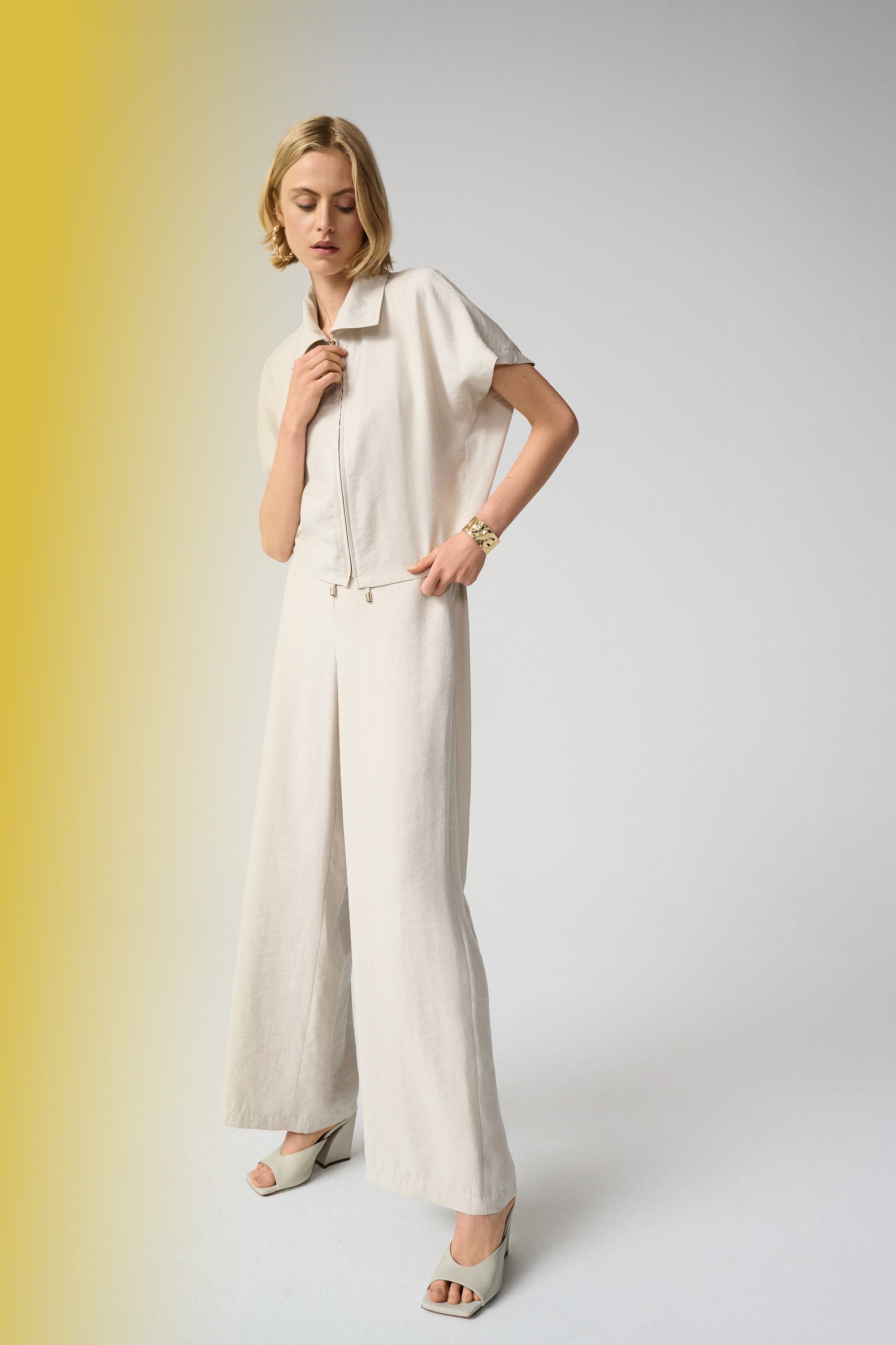 Recycled Texture Drawstring Pant-Joseph Ribkoff