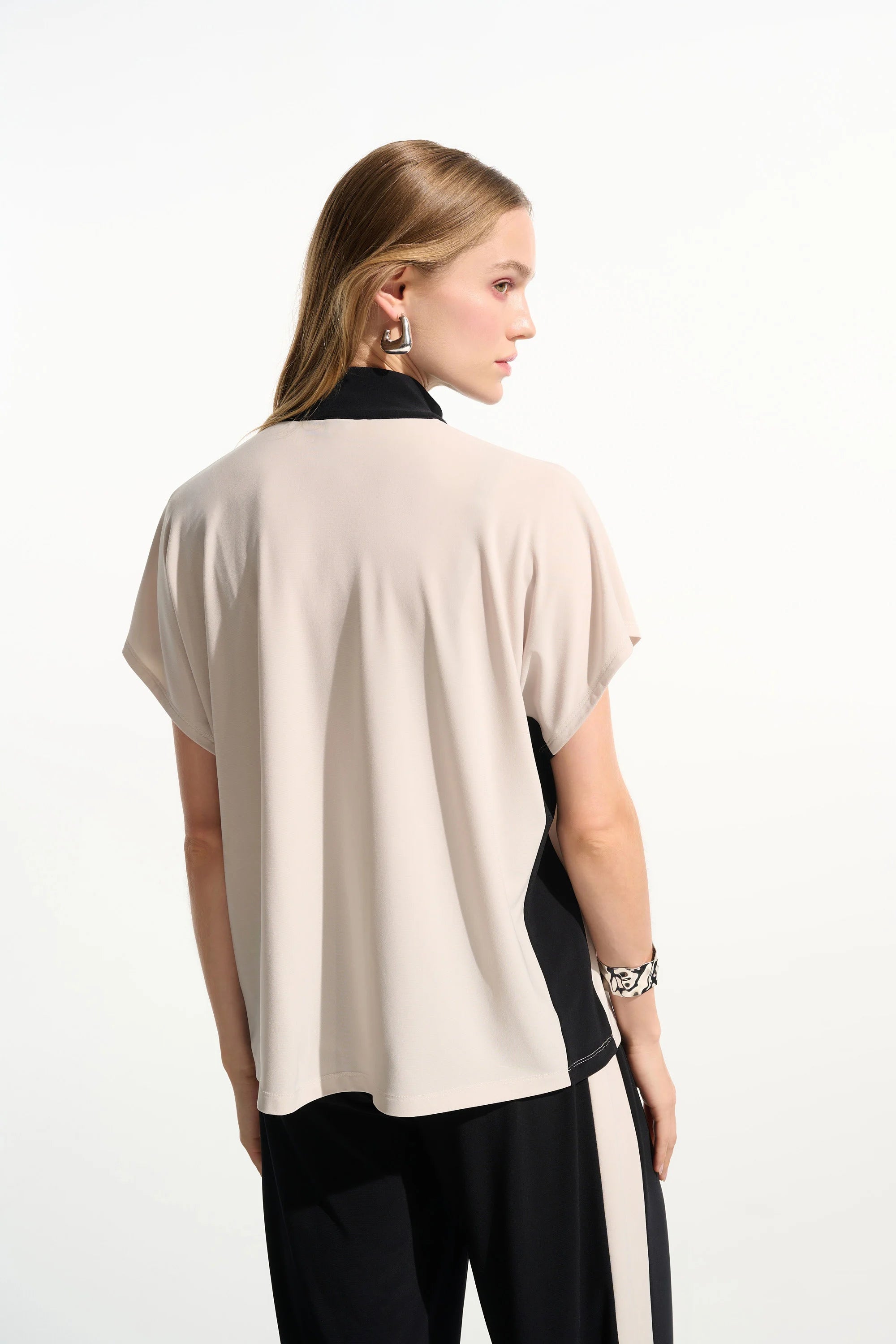 Silky Knit Colorblock Top by Joseph Ribkoff