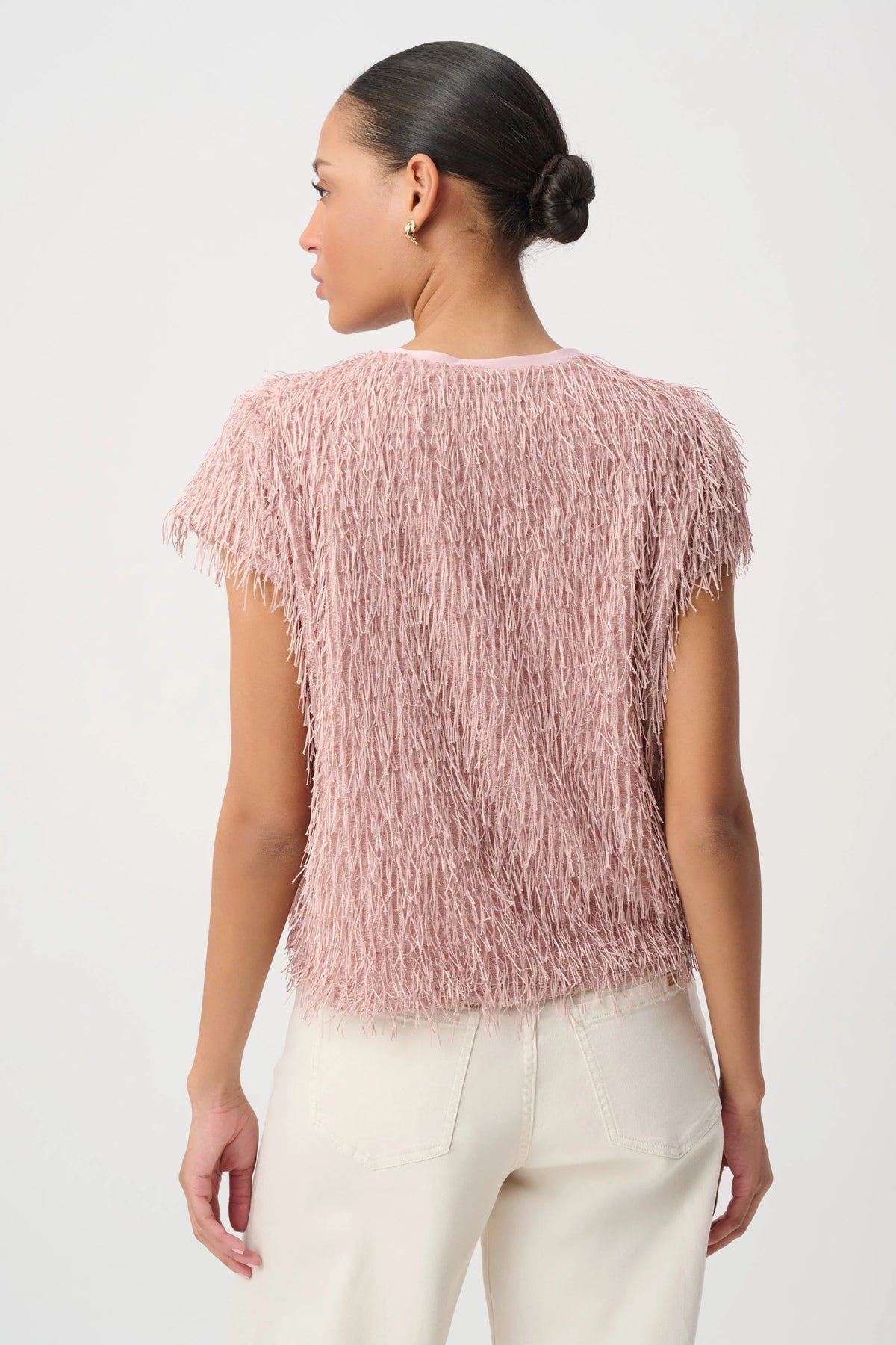 Blush Party Fringe Top