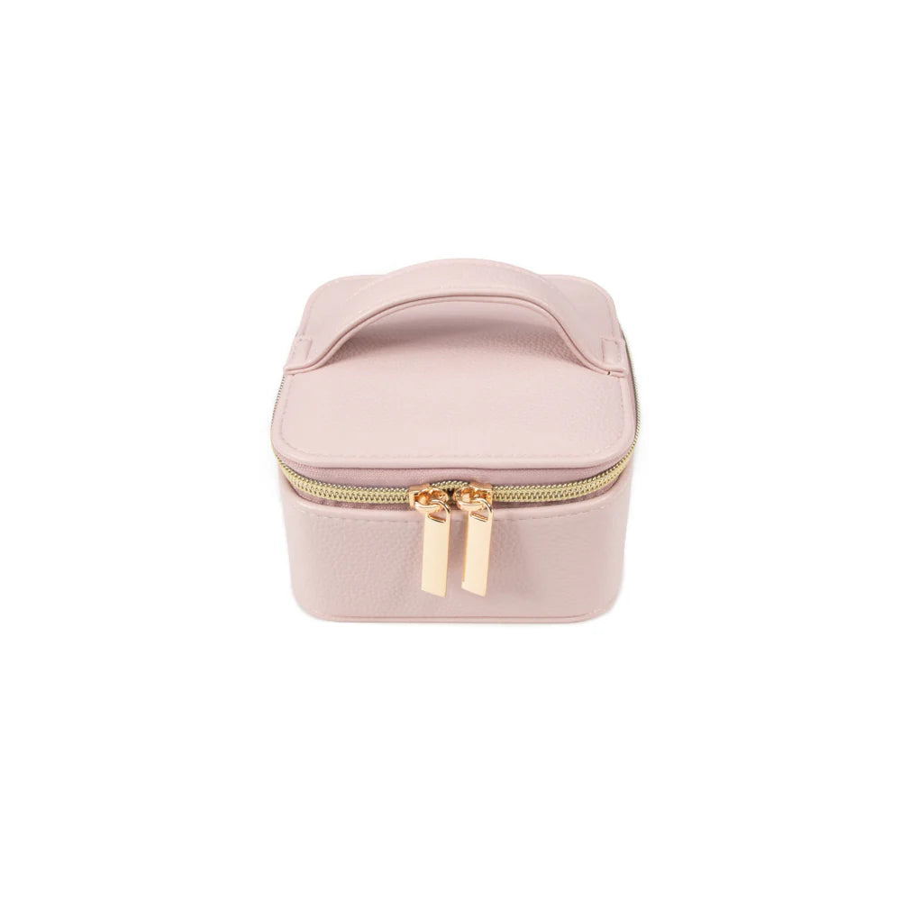 Leah Travel Jewelry Case -Pale Pink
