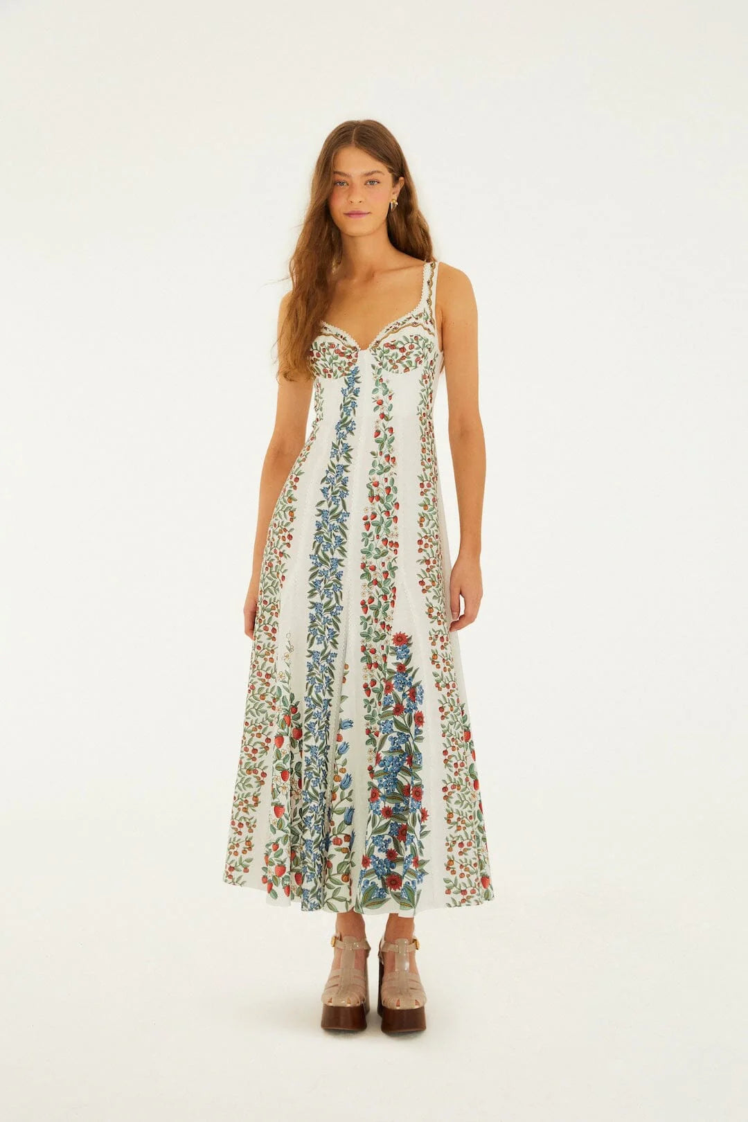Fruit Beauty Off-White Maxi Dress