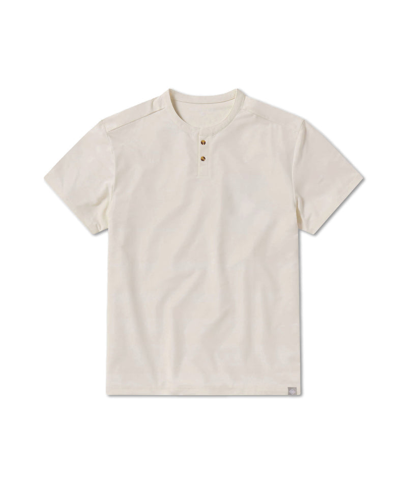Max Comfort Short Sleeve Henley - Oatmeal