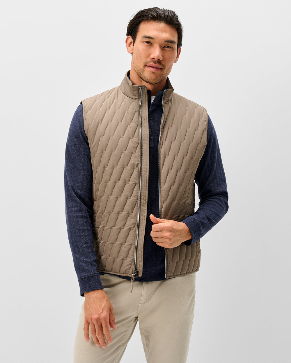 Belfry Quilted Puffer Vest - Khaki