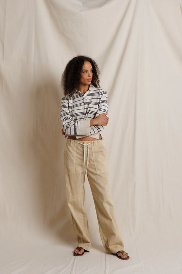 Ximena Stripe Cotton Cashmere Sweater
