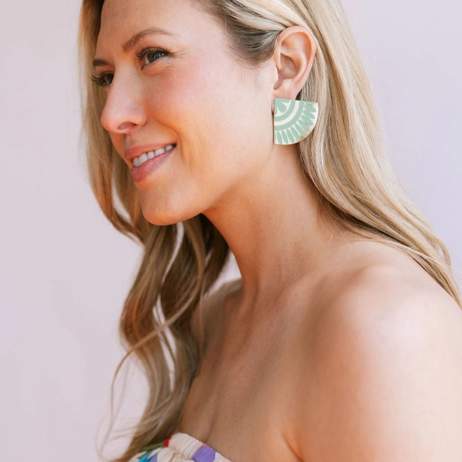 Seafoam Tile Earrings