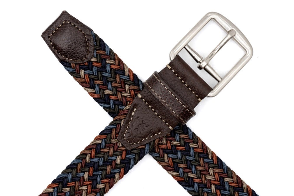 Newport Woven Italian Rayon Belt - Autumn