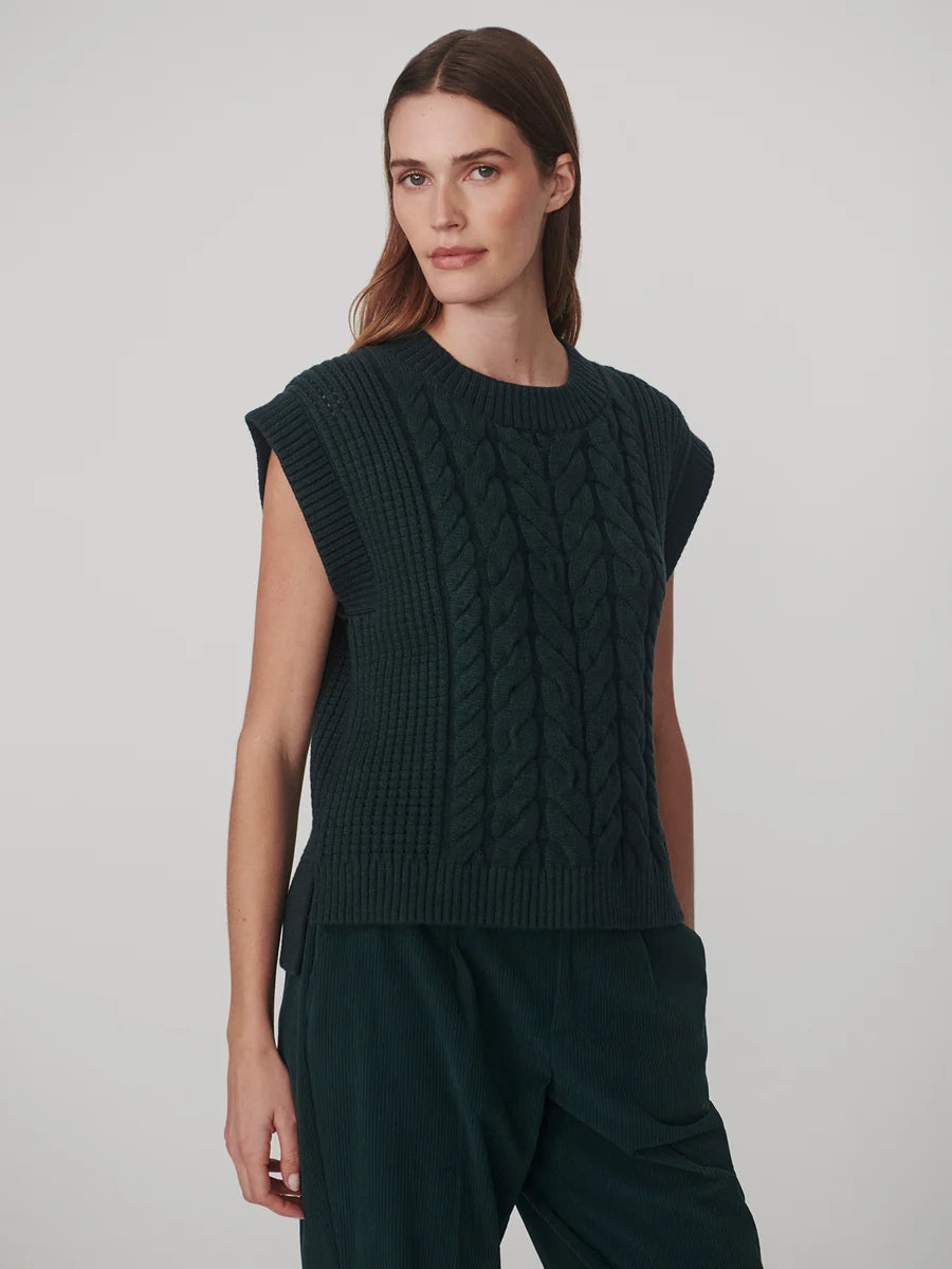 Varley-Pixie Knit Sweater Vest-Pine