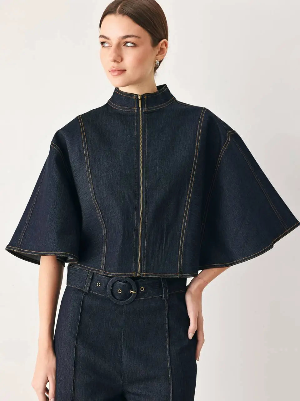 Penelope Denim Capelet