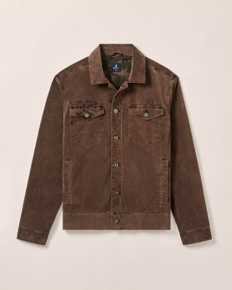 Rett Garment-Dyed Stretch Corduroy Trucker Jacket