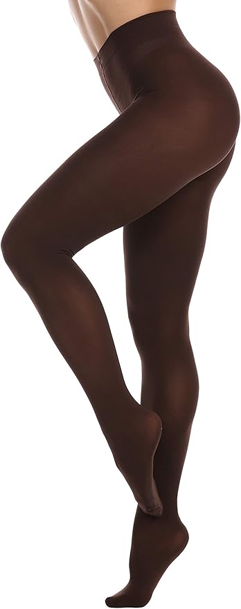 Soft Opaque Tights-Coffee