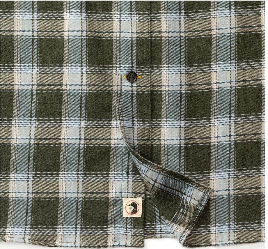Cotton Flannel Sport Shirt - Deep Olive