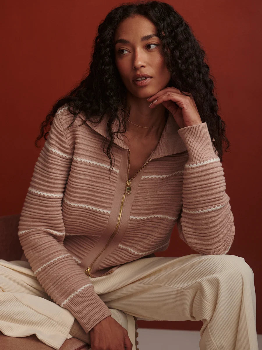 Varley-Melwen Zip Jacket-Soft Taupe