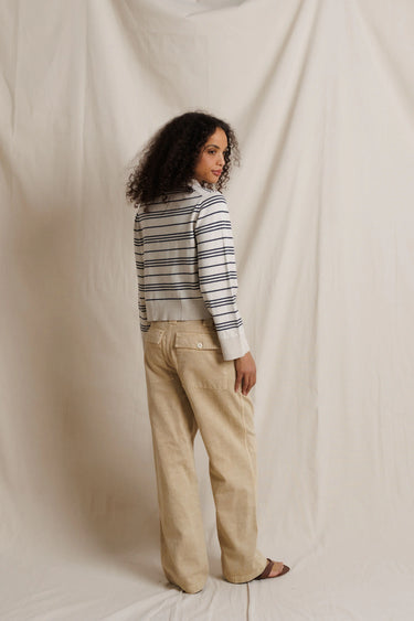 Ximena Stripe Cotton Cashmere Sweater