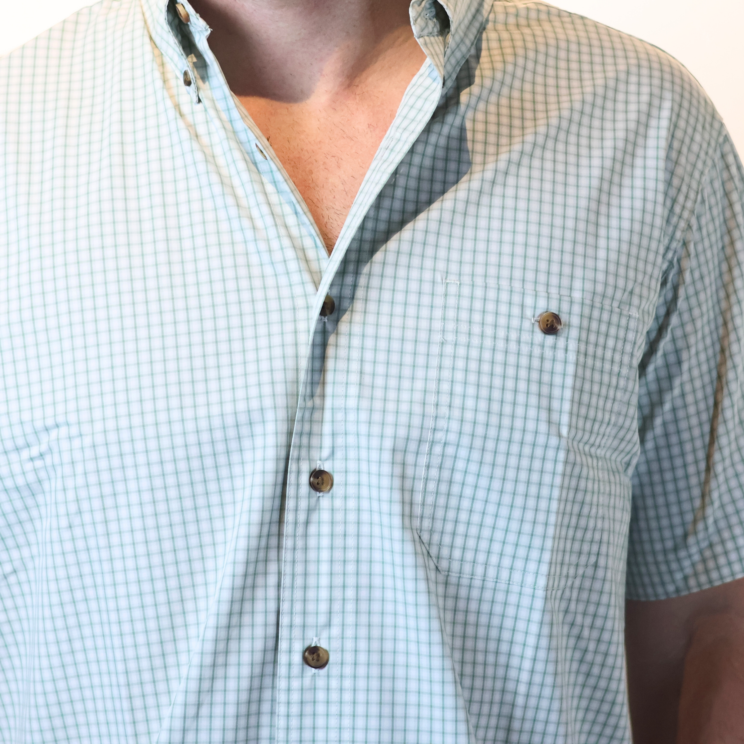 Western Short Sleeve Button Down - Limelight