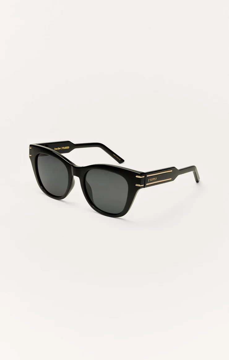 Z Supply Front Row Polarized Sunglasses - Polished Black