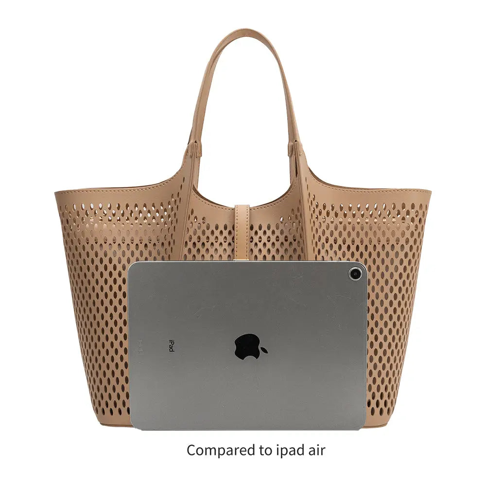 Malia Nude Laser Cut Tote Bag