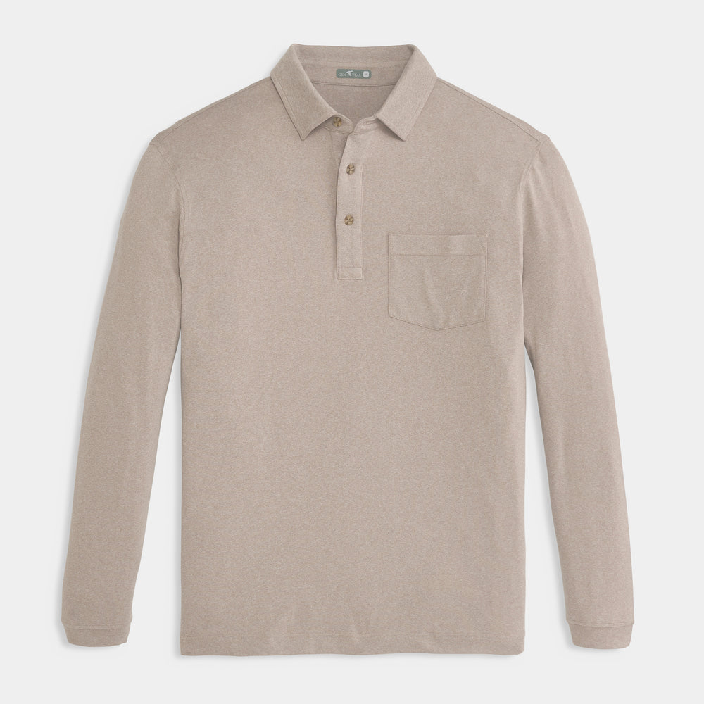Wander Long Sleeve Polo - Birch