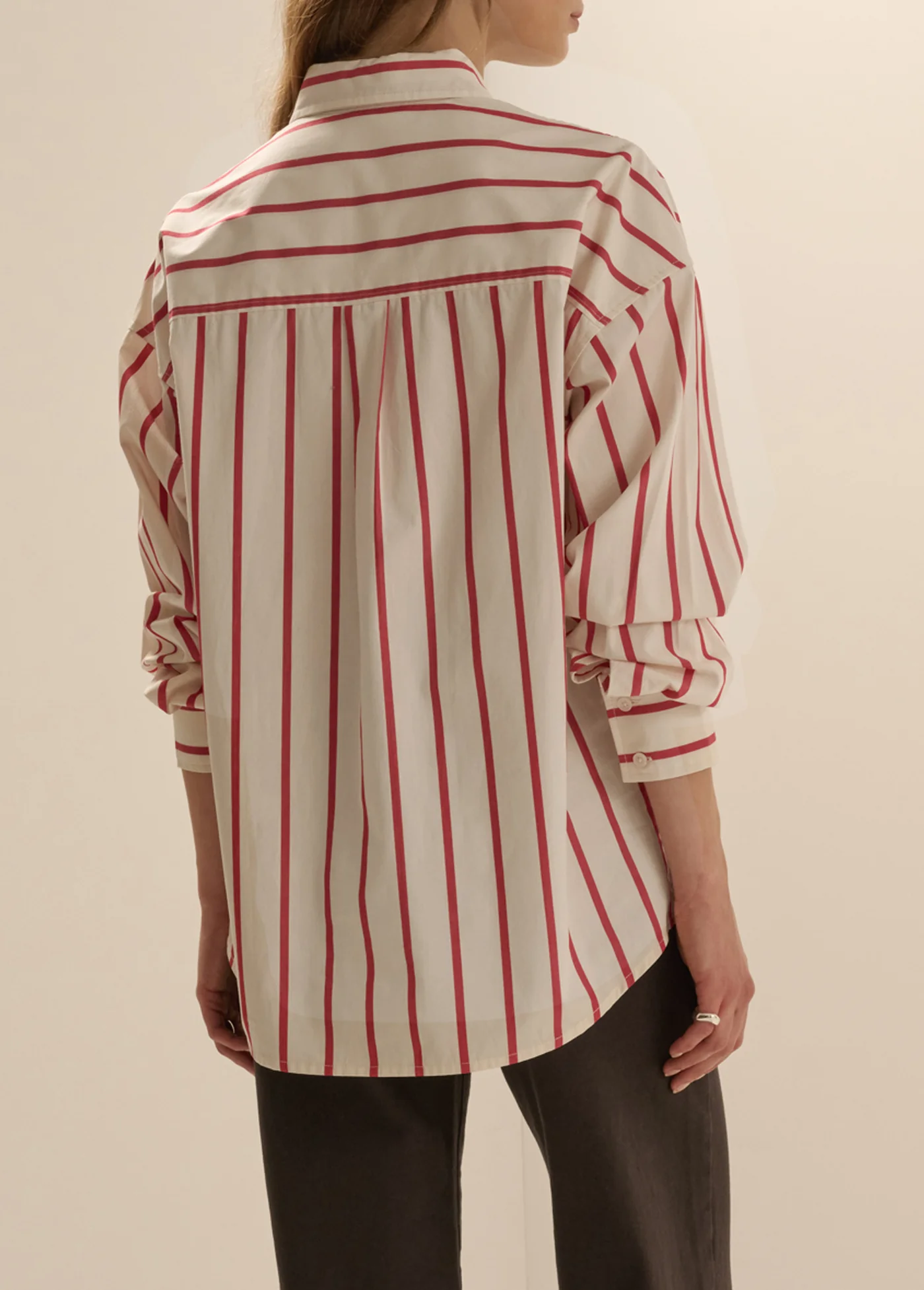 The Beau Shirt-White/Crimson