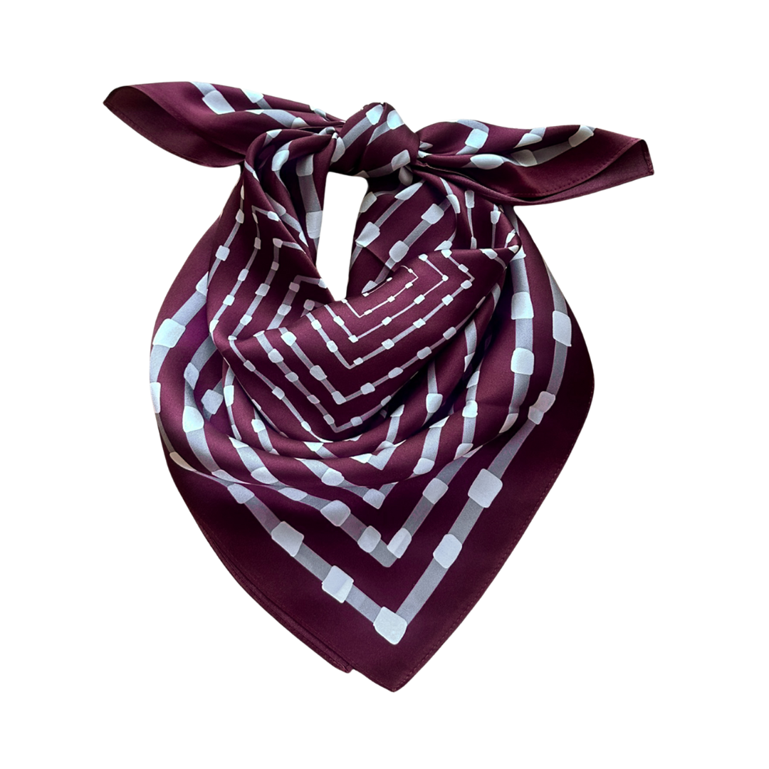Maroon & Grey Gameday Silk Scarf