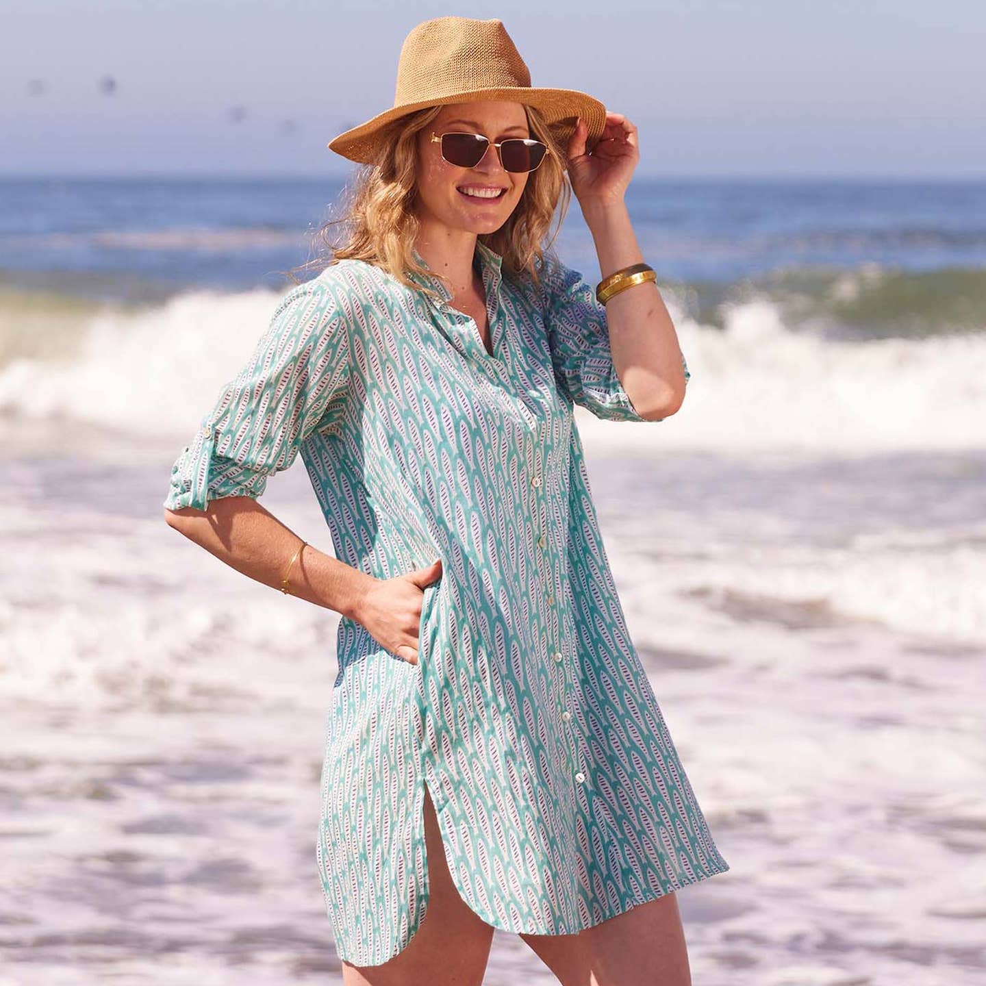 Sardina Cotton Button Down Tunic