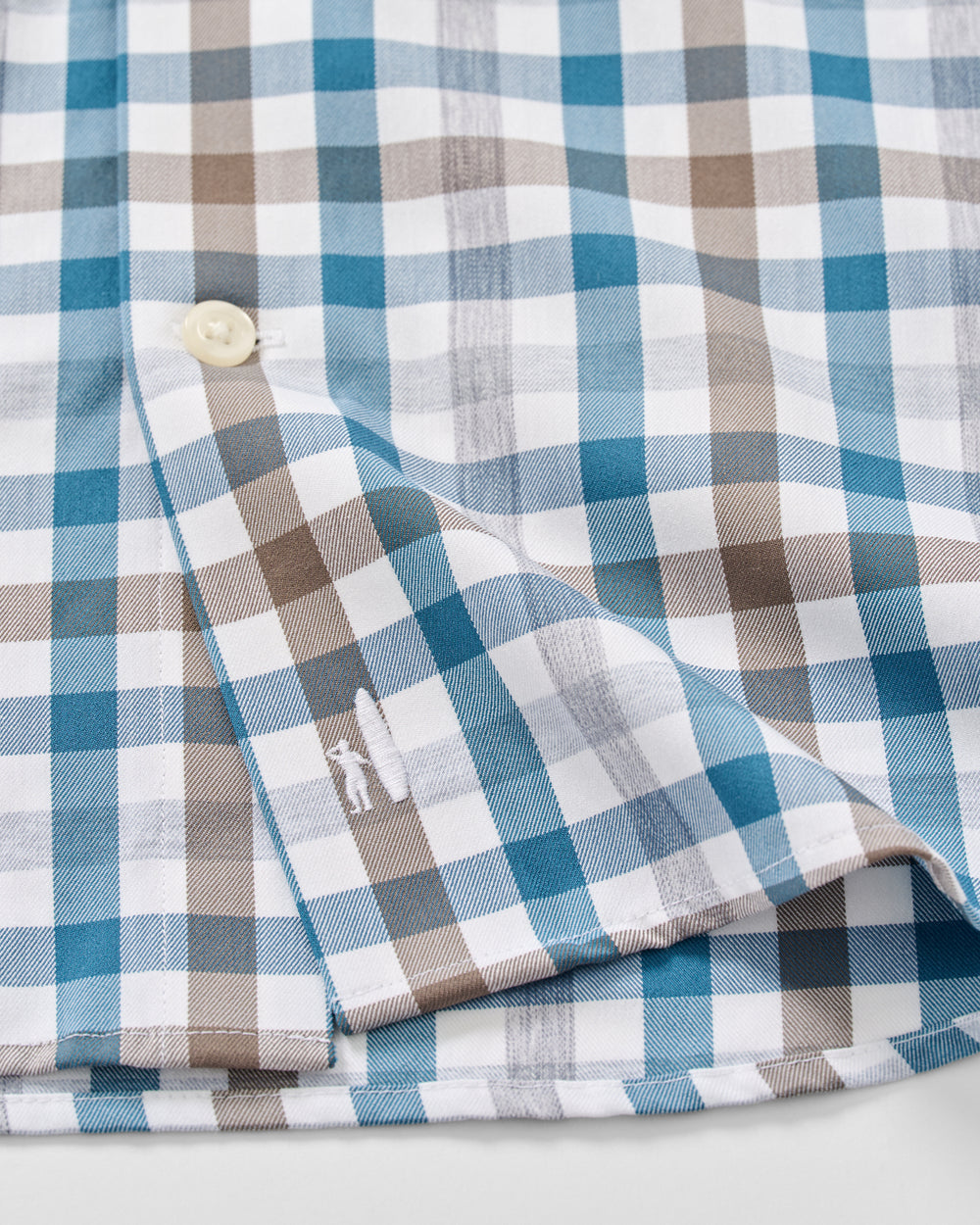Cay Exploded Gingham Everyday Button Down - White