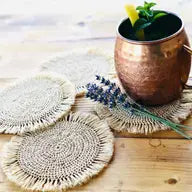 Raffia Coasters-Set of 4