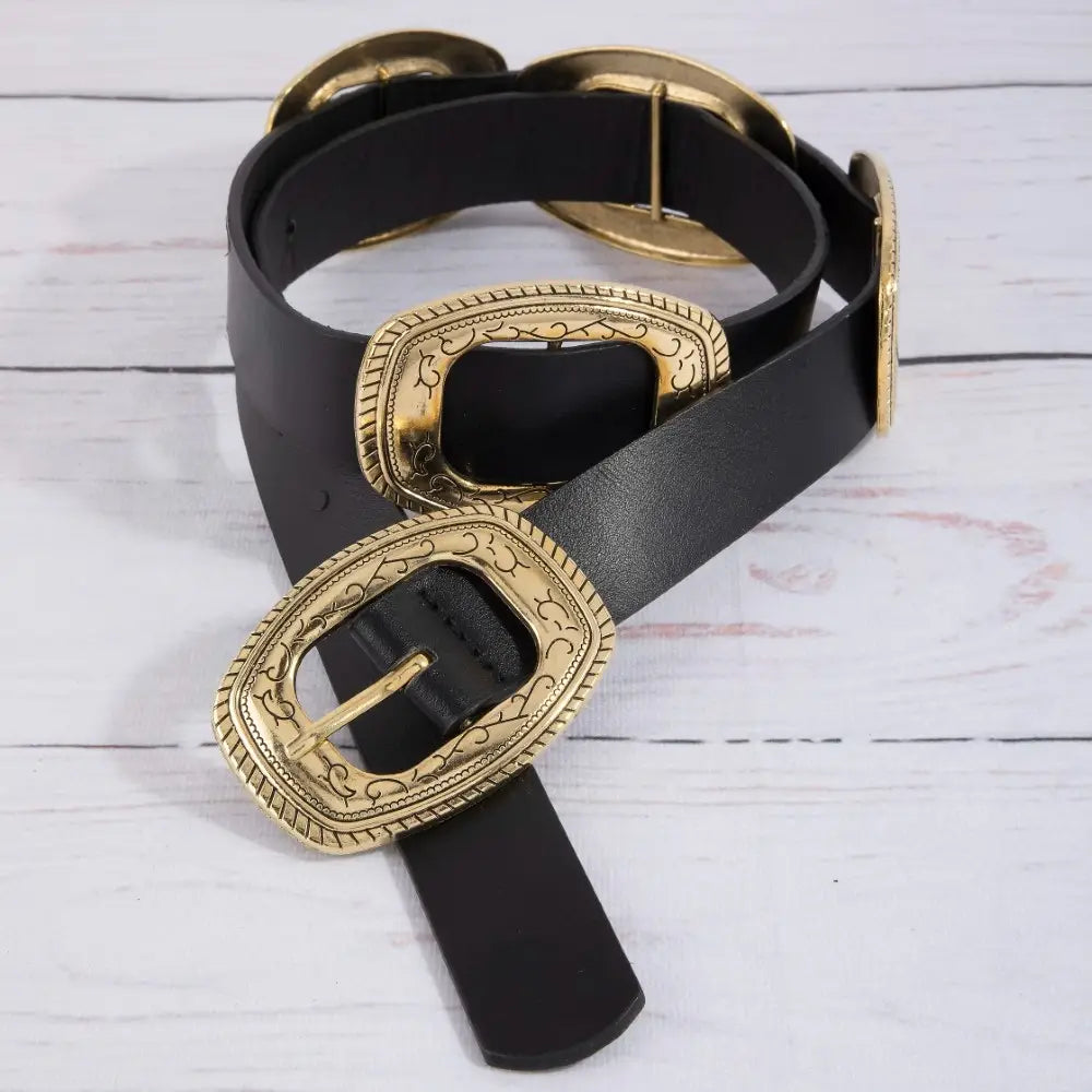 Western Concho Vegan Leather Belt