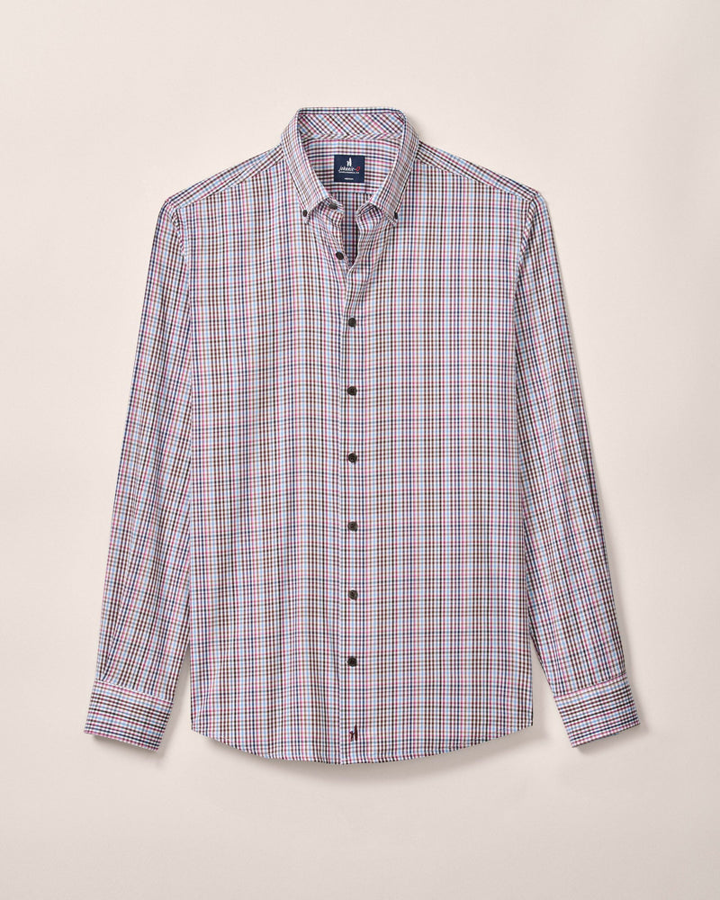 Adelson Natural Performance Button Down - Coffee