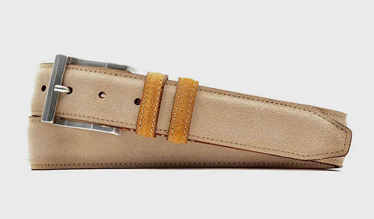 Bill Suede Belt - Khaki