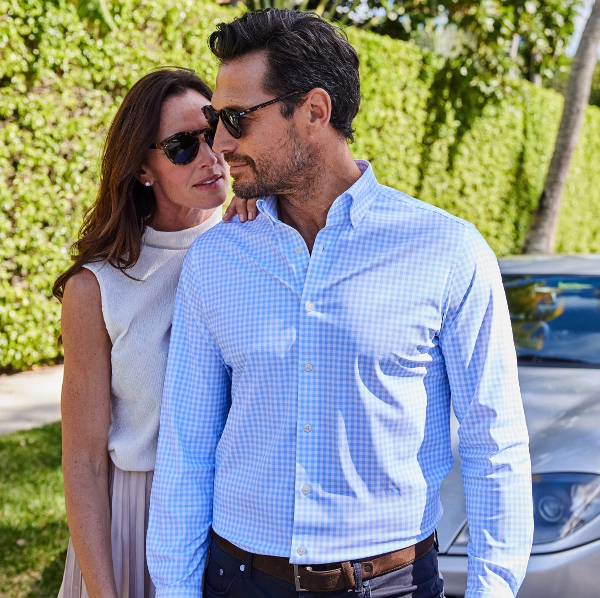 Apex Performance Oxford - Light Blue Gingham