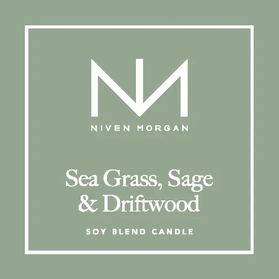 Sea Grass, Sage & Driftwood: Double wick Candle-NM