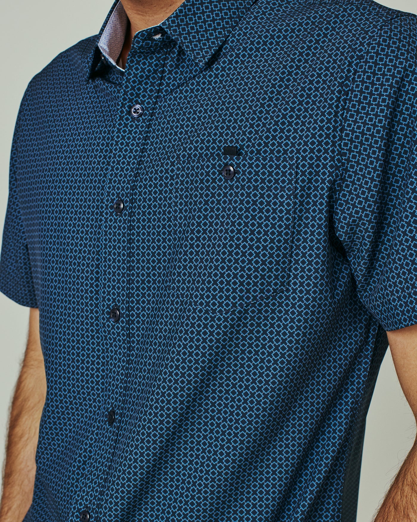 Leso Short Sleeve Shirt - Navy