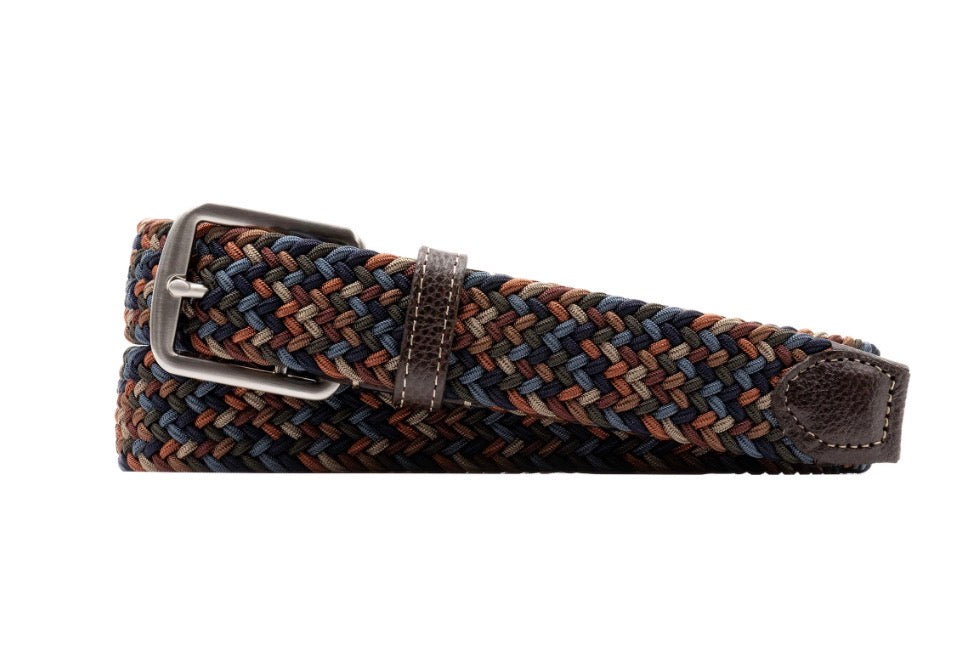 Newport Woven Italian Rayon Belt - Autumn